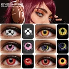 Цветные контактные линзы EYESHARE для глаз, 2 шт., розовые линзы для косплея аниме на Хэллоуин, цветные контактные линзы ed Contactlen, цветные яркие контакты синего цвета на год