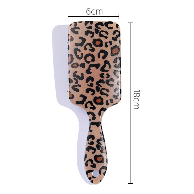 

1PC 18cm 3D Print Cow Leopard Massage Comb Works on wet or dry hair Air cushion comb Hair Brush Scalp Massage Salon Hairdressing