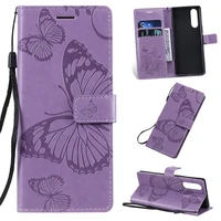 butterfly leather flip case for sony xperia 5 smartphone cass for sony xz5 2 cover wallet card stand magnetic book