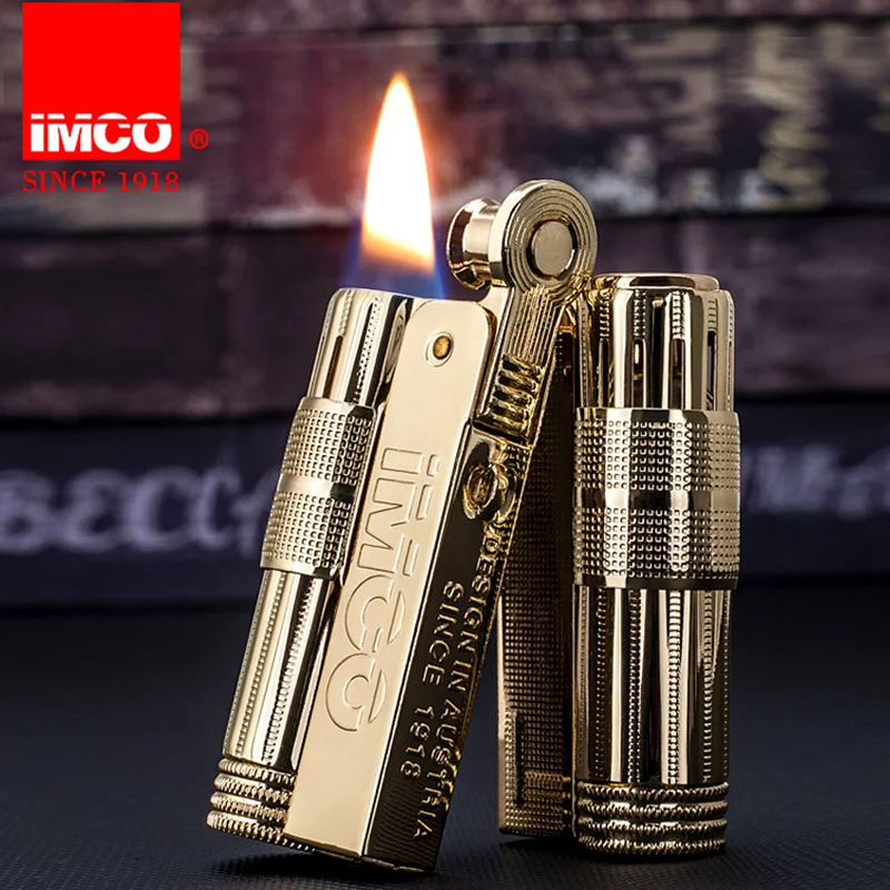 

Chinese brand IMCO vintage kerosene igniter antique brass creative windproof men's lighter