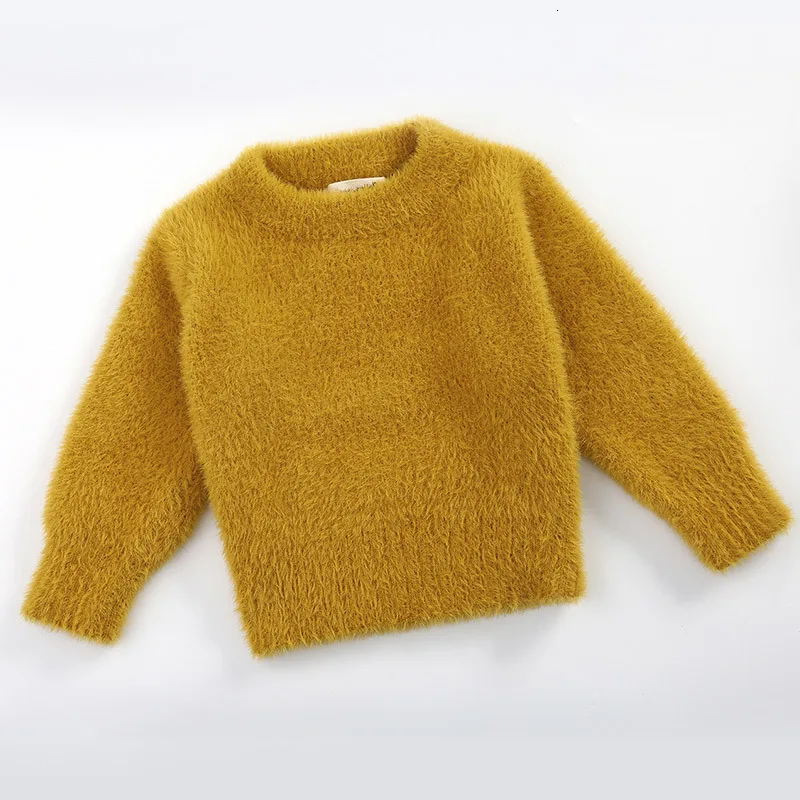 SY4054C Baby Girl Winter Clothes Imitation Mink Jacket Baby Warm Coat Christmas Sweater Sweaters For Girls 1-4 Years Old Kids Sweater - Цвет: SY4054C