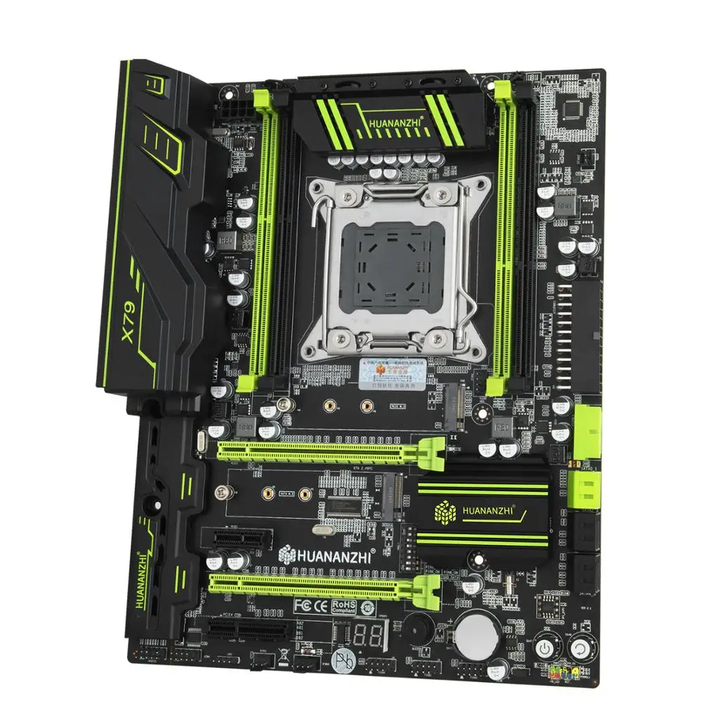 HUANANZHI X79 материнская плата LGA2011 ATX combos E5 2689 cpu 4 шт. x 16 ГБ = 64 DDR3 ram 1600 МГц PC3 12800R PCI-E NVME M.2