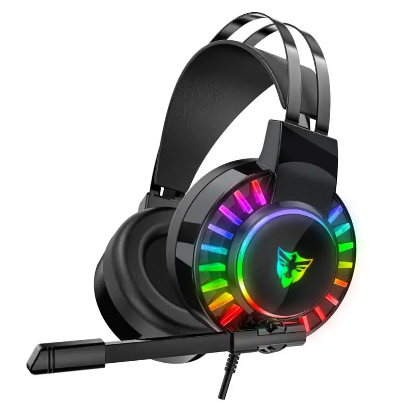 

Professional Led Light Wired Gamer Headphones With Microphone For PS4 PS5 Xbox One Computer Bass Stereo PC Gaming Headset Gifts