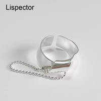lispector 925 sterling sliver korean simple twisted rings for women minimalist beads chain ring set female party jewelry gifts