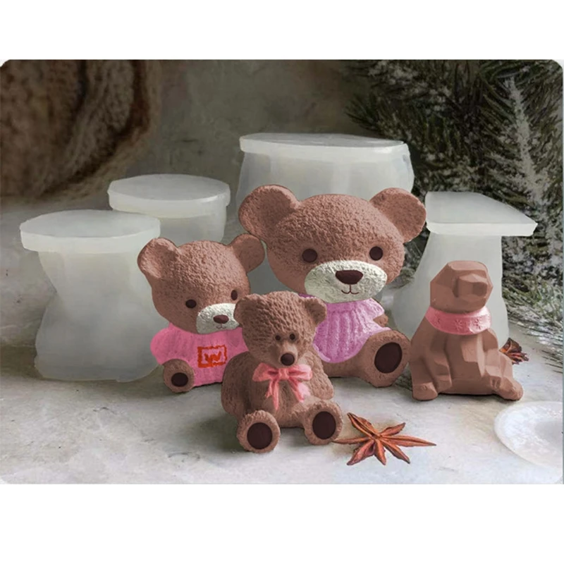 

медведь кубика льда эпоксидная смола, форма пластырь для ароматерапии литья силиконовая форма «сделай сам» ремесла Ювелирные украшения сл...