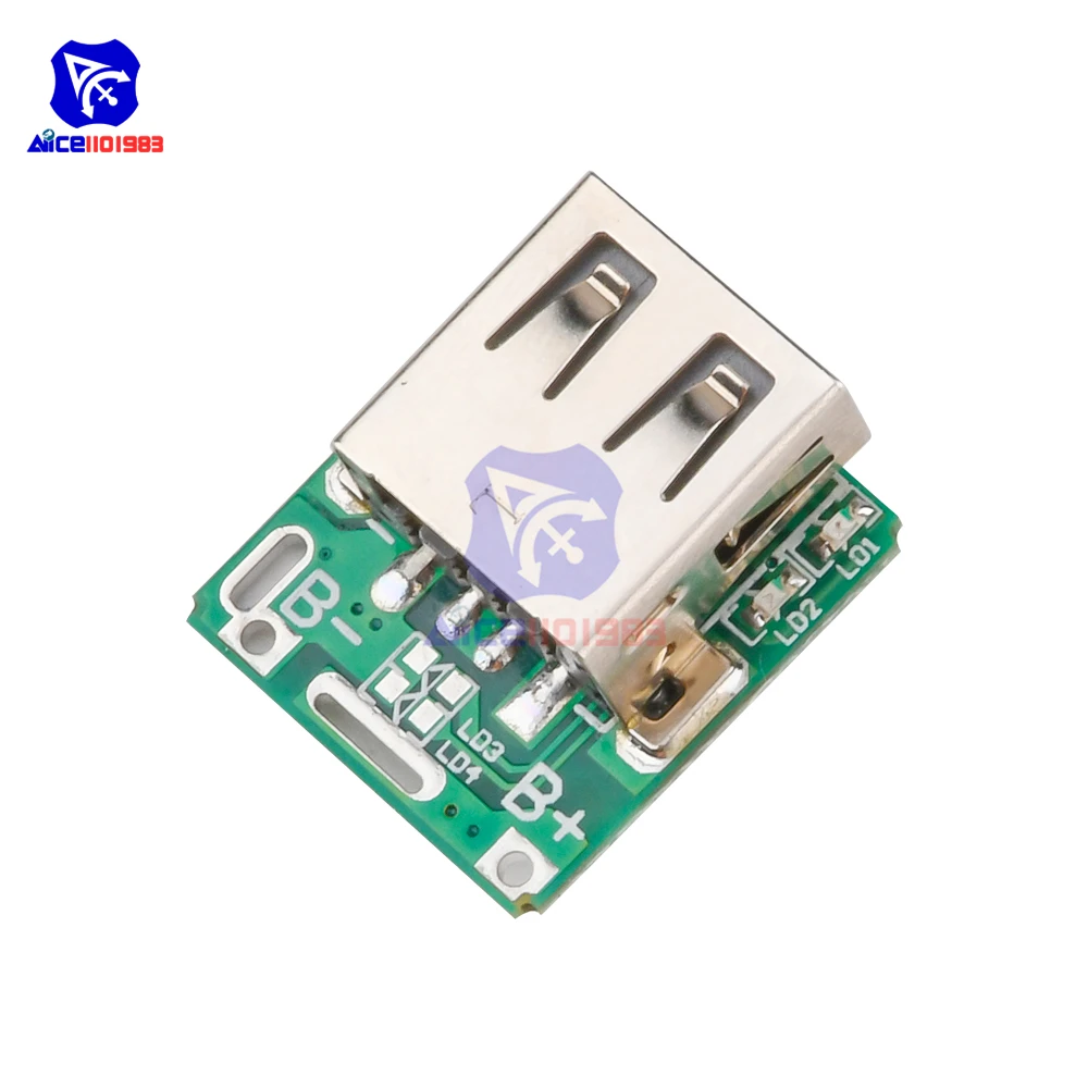 Повышающий Модуль преобразователя питания 5 В защитная плата для зарядки