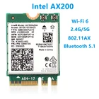 Двухдиапазонный беспроводной M.2 Wifi 6 Intel AX200 2974 Мбитс Bluetooth 5,0 802.11ax MU-MIMO сетевой ноутбук Wi-Fi карта AX200NGW Windows 10