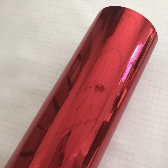 Red Серебряное зеркало хромированная гальванизированная Виниловая пленка для оклеивания автомобиля Наклейка для автомобиля мотоцикла декоративная мембранная наклейка ORINO обертывания - Название цвета: Red