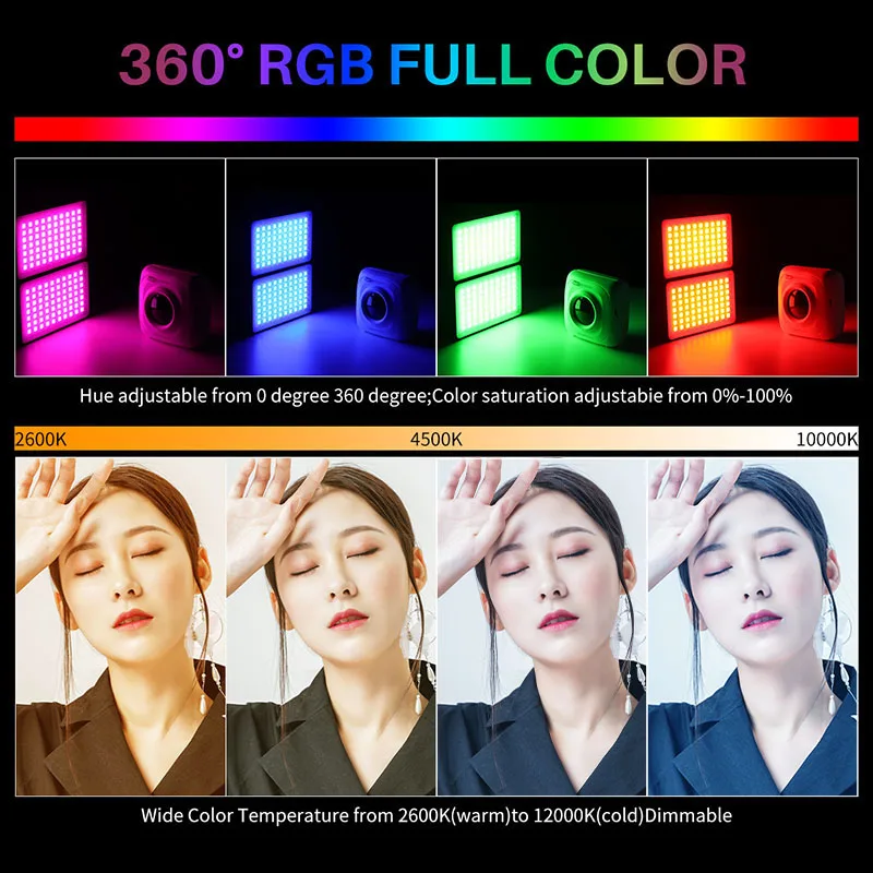 Cena VIJIM R316 Składane światło LED Do Kamery RGB 2600K-12000K 3200mAh 2960 LUX CRI 97 + światło Wypełniające Oświetlenie Studia Fotograficznego Do Vlog Kup VIJIM R316 Składane światło LED Do Kamery RGB 2600K-12000K 3200mAh 2960 LUX CRI 97 + światło Wypełniające Oświetlenie Studia Fotograficznego Do Vlog