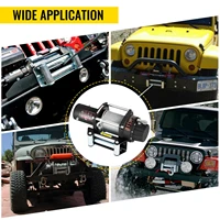 electric winch strong steel cable wireless remote control for atv suv boat truck trailer car recovery off road winch 6000 lbs