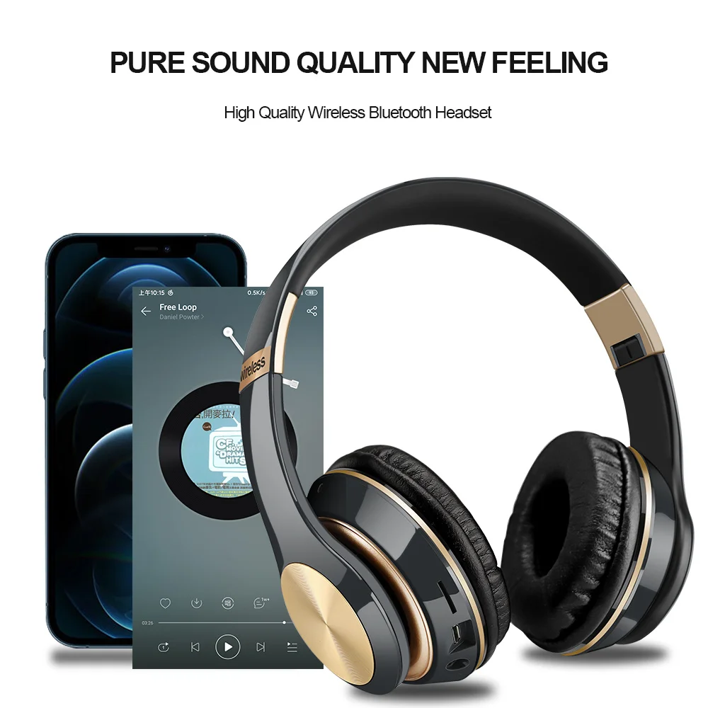 

Auriculares 3D Stereo Earphones Bluetooth Support TF Card For Gaming Video Headphones With Good Sound Quality Speaker