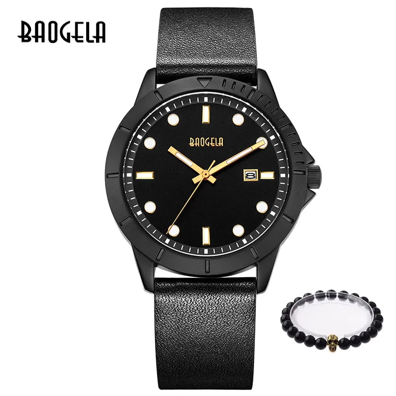 Кварцевые часы BAOGELA Браслет режима en cuir montre-bracelet Relogios Masculino 3 | Наручные