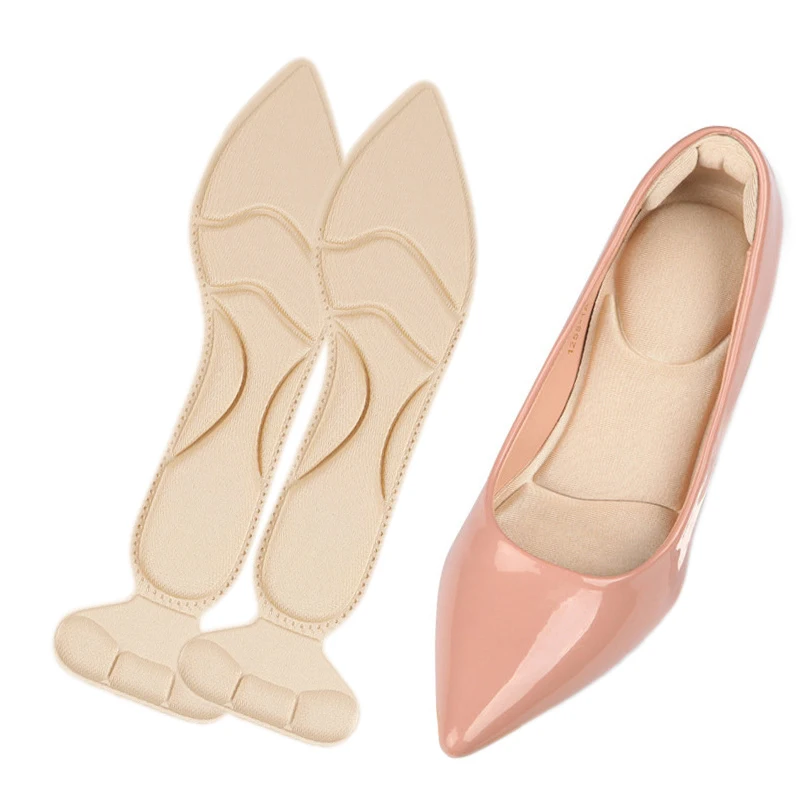 

1 пара вкладышей для стельки, вставки для пятки, задняя часть, дышащие Нескользящие, для обуви на высоком каблуке, портативные удобные искусс...