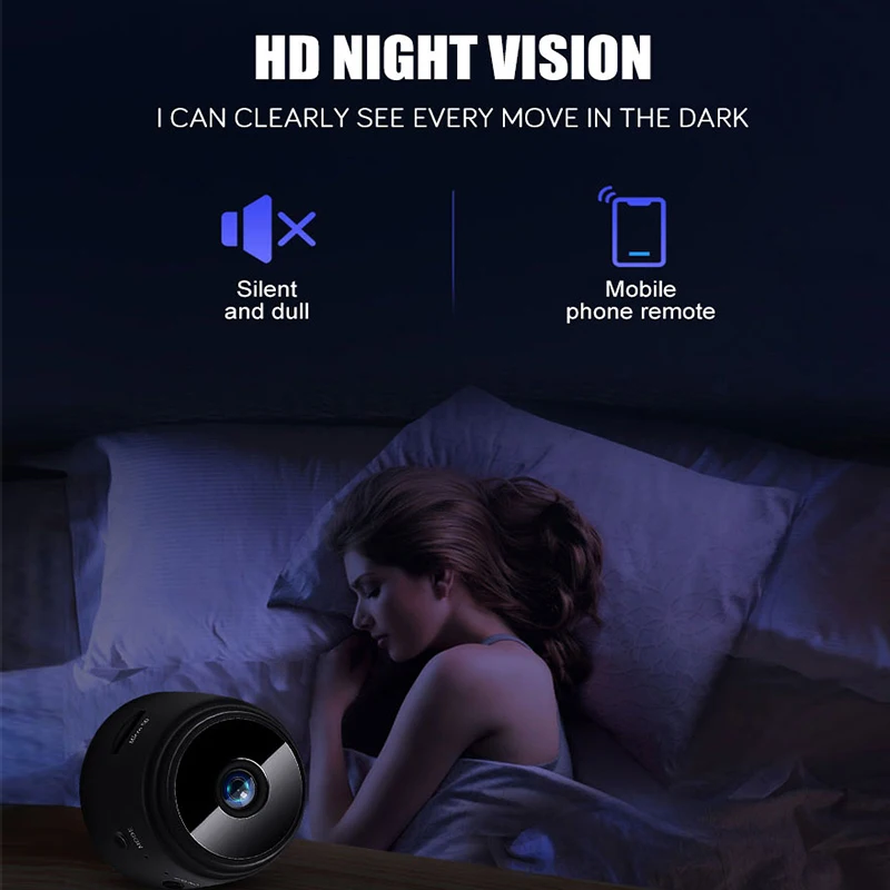 

2021 A9 1080P HD Mini IP WIFI Camera Camcorder Wireless Home Security DVR Night Micro Voice Video Surveillance Wireless Recorder