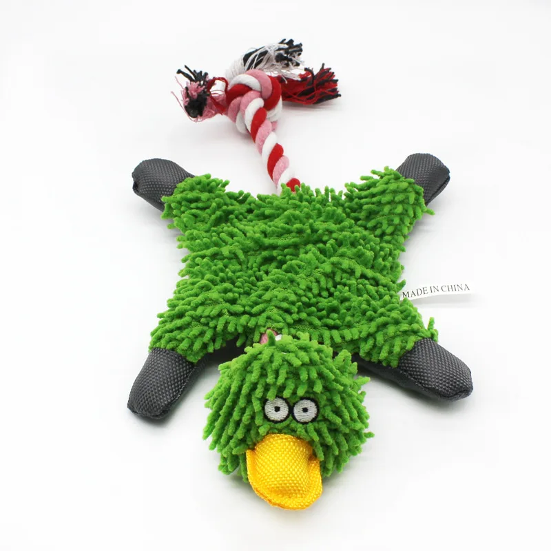 

Plush Squeaky Dog Toy with Ropes Animals Pet Chew Toys for Small Dogs Puppy Dog Accessories Mascotas Supplies Pets Products Duck