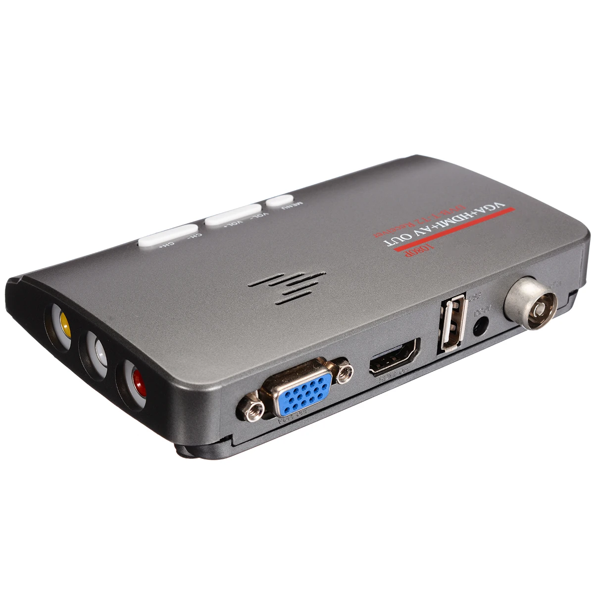 Mewest 1 шт. HD 1080P с VGA версией DVB T/T2 ТВ приставка черный AV CVBS цифровой ресивер пульт