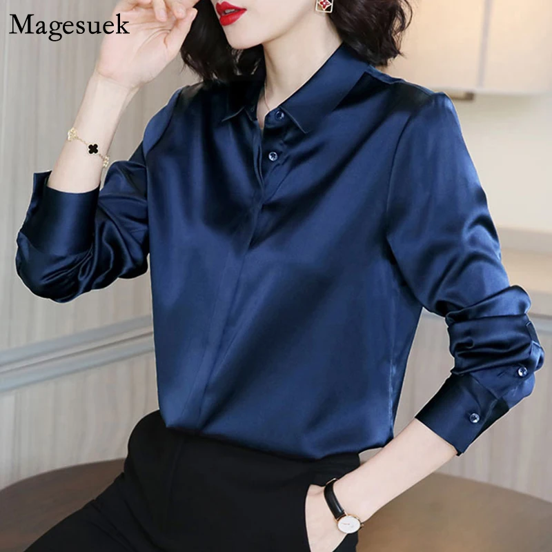 Купить Блузку Женскую С Длинным Рукавом Атласную