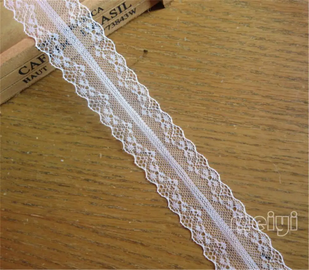 10 ярдов Красивая Белая сетчатая кружевная отделка вышитая лента ручной работы