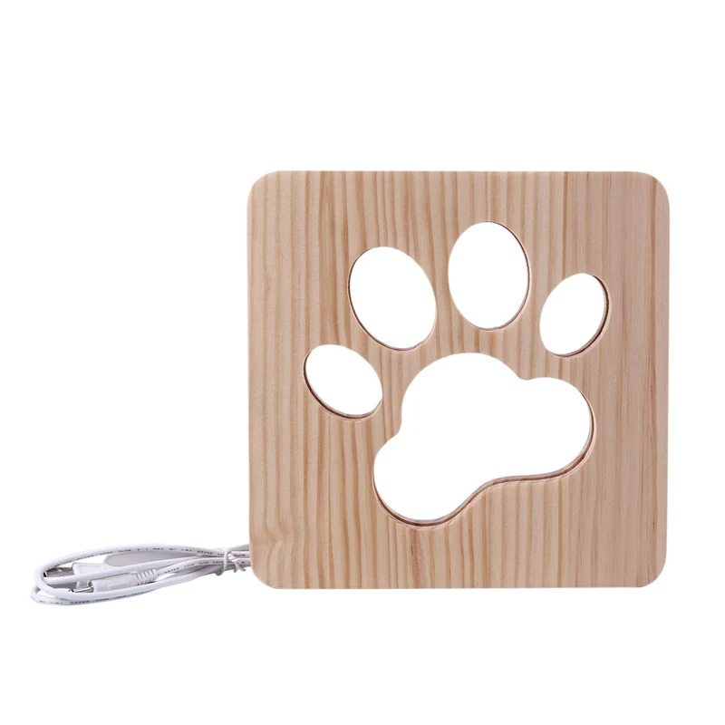 Деревянный светильник для детской спальни декоративный теплый светодиодный Usb