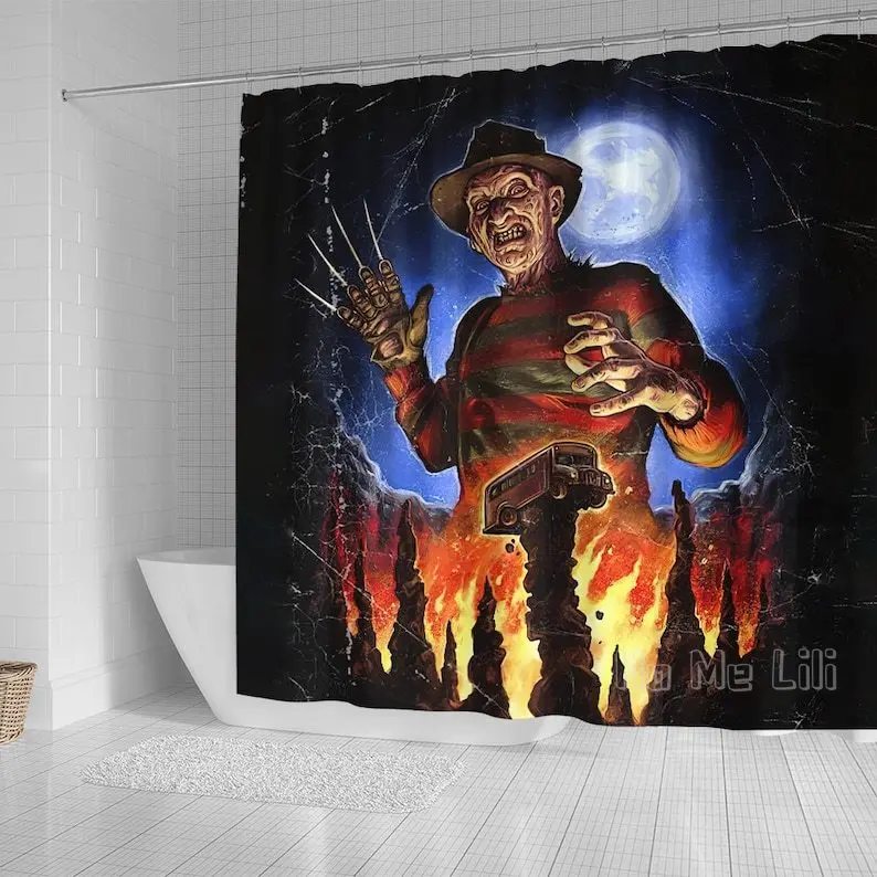 

Freddy Krueger Shower Curtain Waterproof Bathroom Decorations