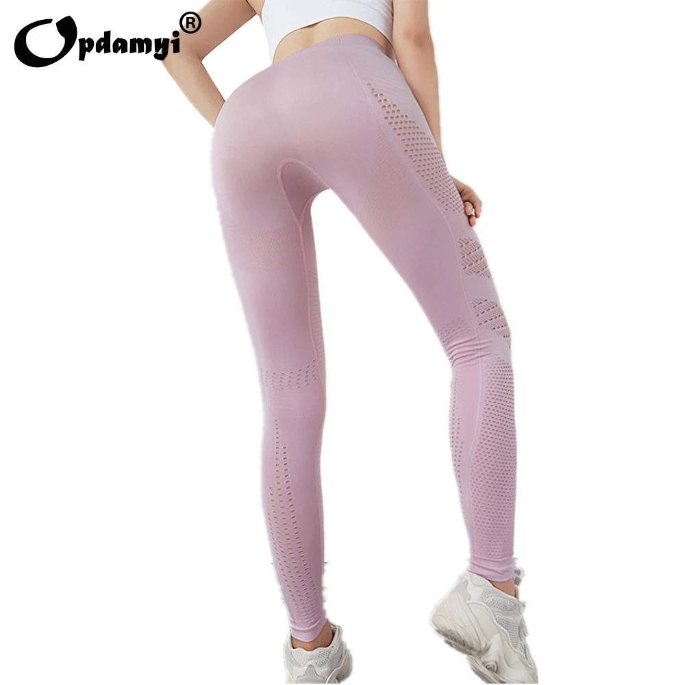 Женские сексуальные энергетические бесшовные вязаные крючком штаны для йоги