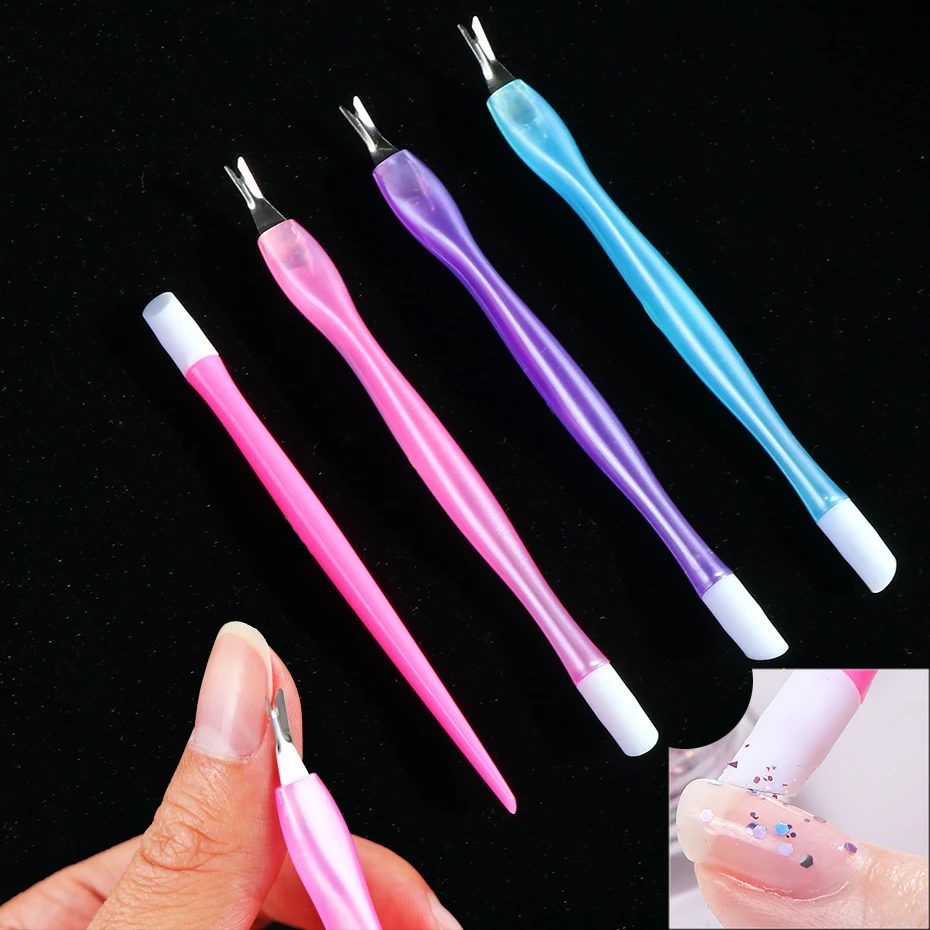 Двусторонняя ручка для кутикулы 1 шт. измерения давления маникюрные палочки