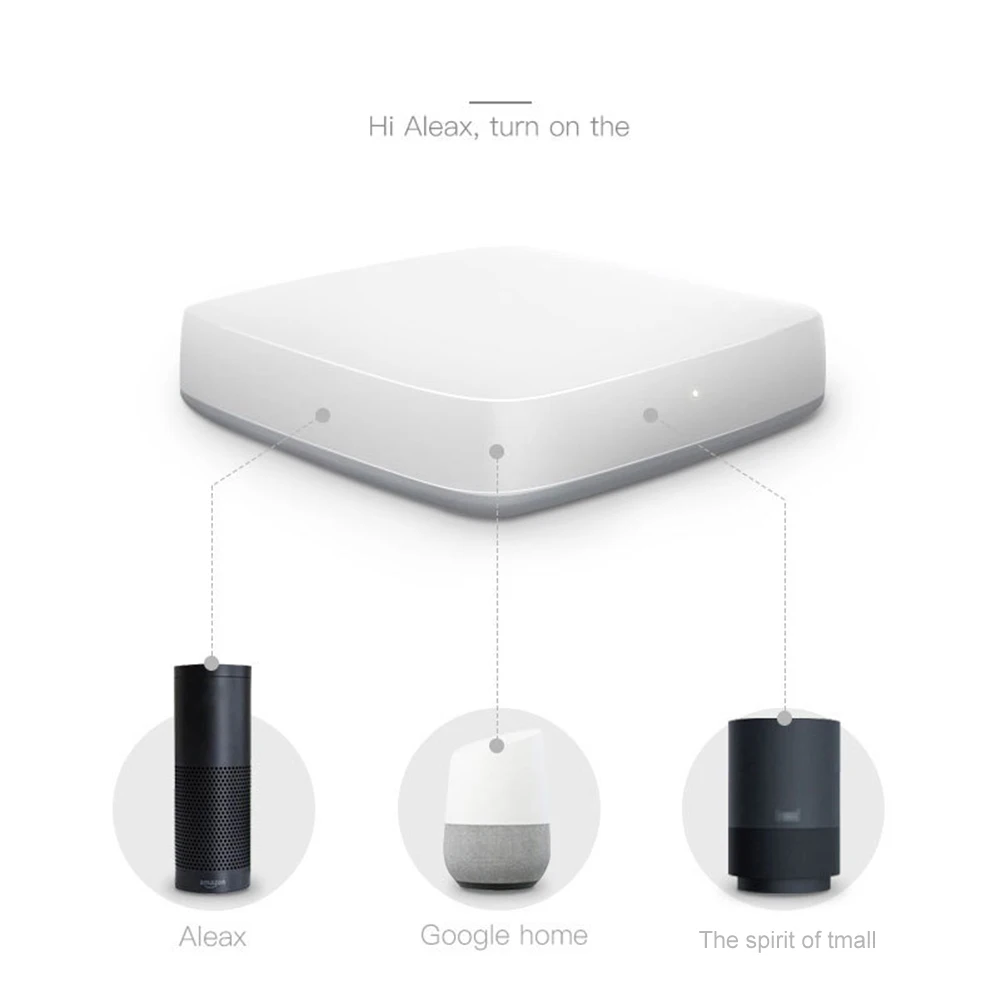 

ZigBee Plastic HouseholdSmart Gateway Hub Bridge WiFi APP Wireless Remote Controller Works with Alexa Google Home