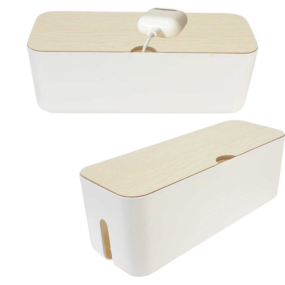 

Network Line Storage Bin Cable Storage Box Power Strip Wire Case Charger Wire Management Anti Dust Charger Socket Organizer