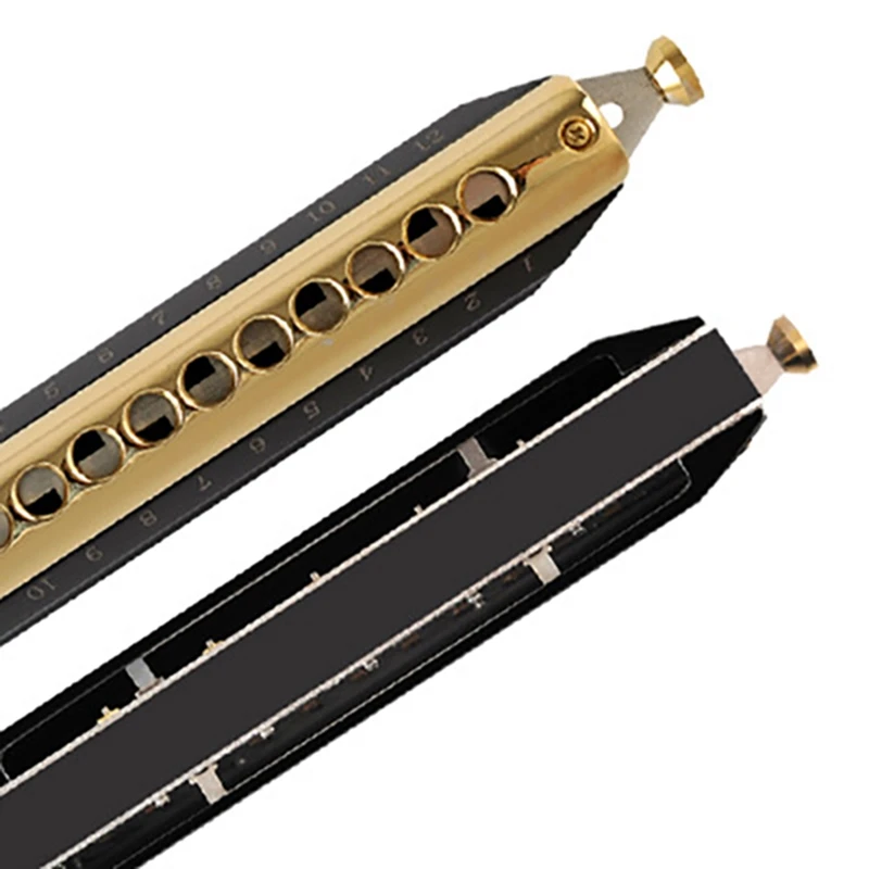 

QI MEI Chromatic Harmonica 12 Hole 48 Tone Mouth Organ Instrumentos Key of C Professional Musical Instruments