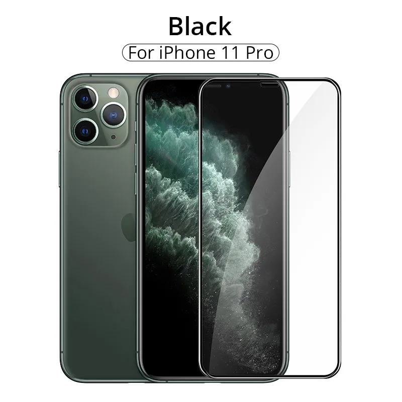 PZOZ закаленное стекло для iPhone 11 Pro X XS Max XR Plus, Защитная пленка для экрана телефона для iPhone11 Pro 5,8, 6,1, 6,5 полное покрытие стекла - Цвет: For iPhone 11 Pro
