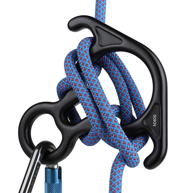 Уличные альпинистские карабины Ox Horn Ring Abseiling Device 50KN скалолазание 8 колец спуск