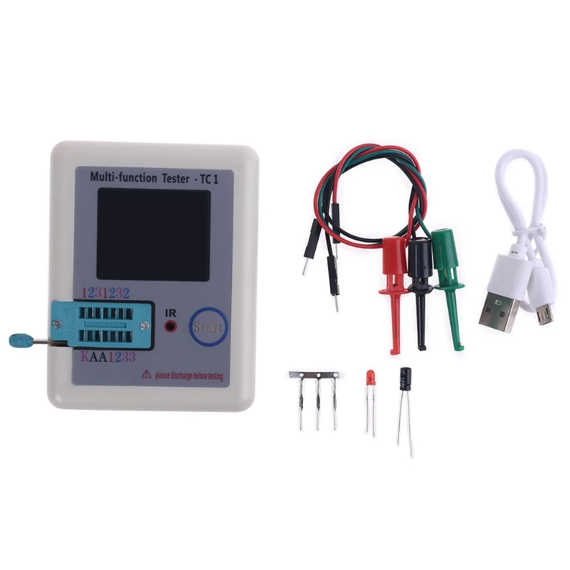 

Тестер транзисторов Φ 3,5 дюймов цветной дисплей TFT подсветка для диодов триодов измеритель емкости Кристальный детектор клапанов