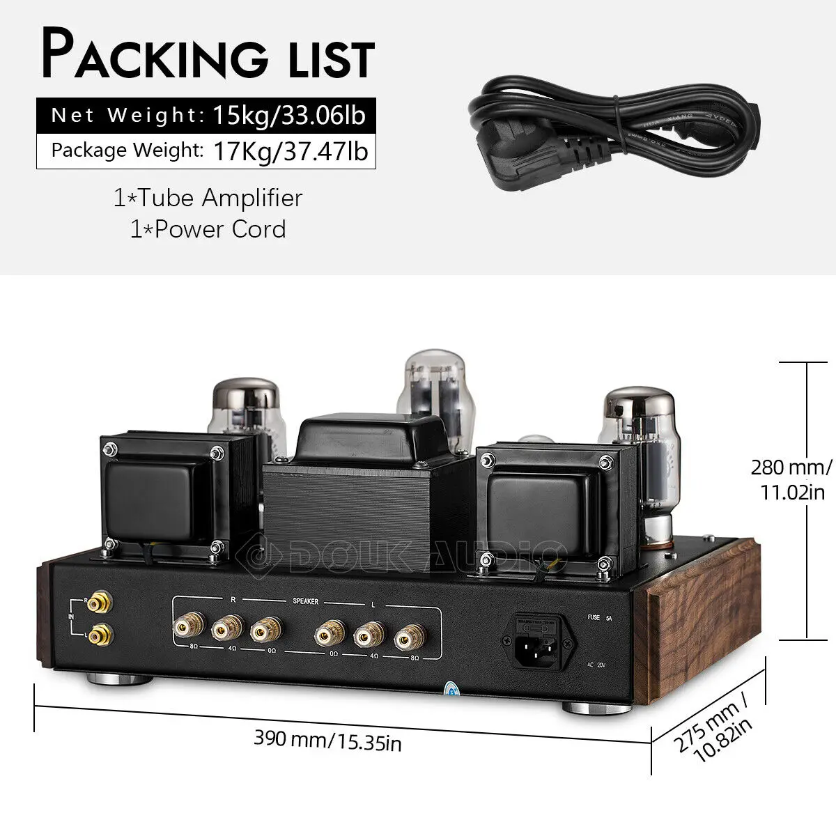 Вакуумный трубчатый усилитель Douk Audio HiFi KT88 односторонний стерео мощности класса