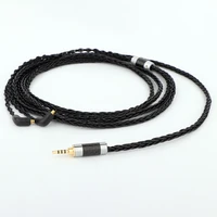 preffair hifi 8cores single crystal headphone cable carbon fiber 2 5mm plug earphone cable etymotic er4 xr sr er4sr er4xr er3sr