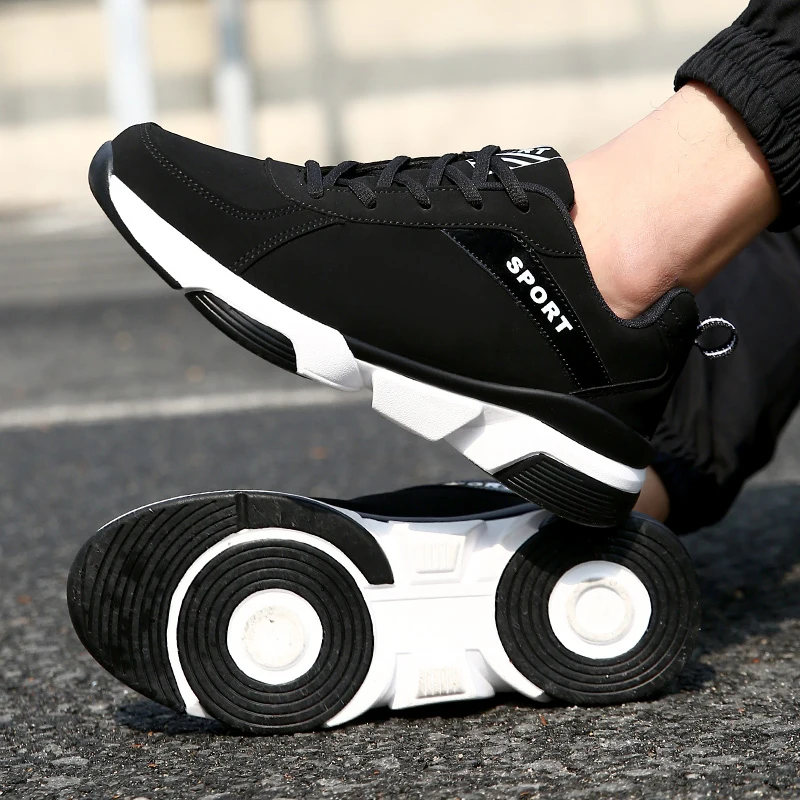 Мужские повседневные кроссовки на шнуровке легкие удобные дышащие спортивные