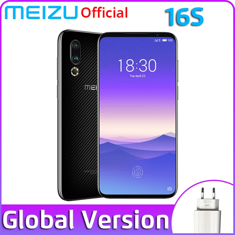 Meizu 16 s, 8 ГБ, 128 ГБ, глобальная версия, 16 s, Смартфон Snapdragon 855, четыре ядра, 6,15 дюймов, 48 МП, AI, двойная камера, мобильный телефон, NFC