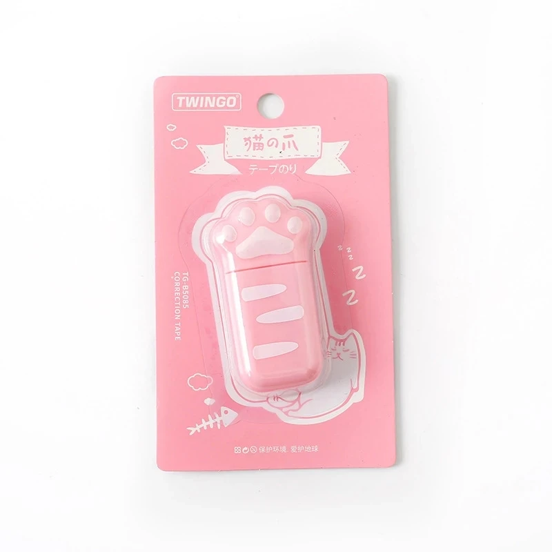 Портативная Корректирующая лента с кошачьими крапанами Милая Белая рекламный