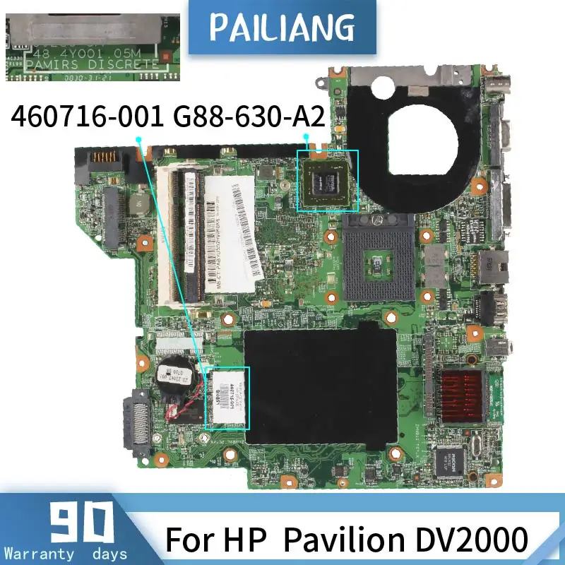 PAILIANG материнская плата для ноутбука HP Pavilion DV2000 06228 5 GM965 G88 630 A2 DDR2 tesed|Материнские