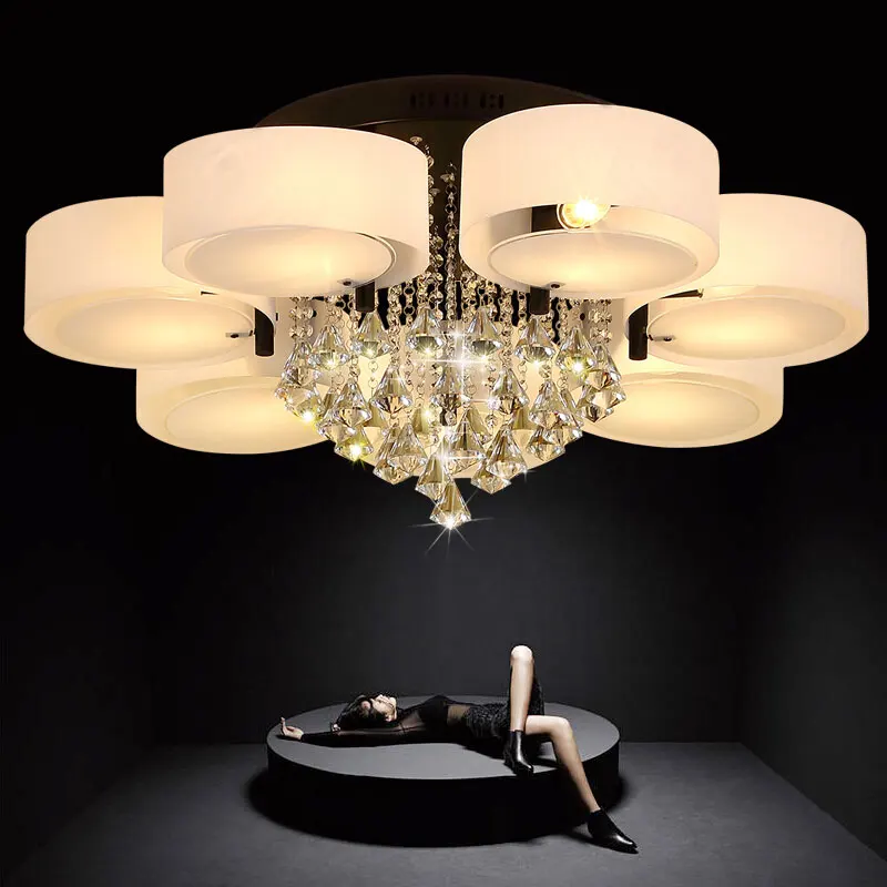 

Crystal Romatic Ceiling Lights for Living room bedroom sitting room light Acrylic Lampshades ceiling flush light