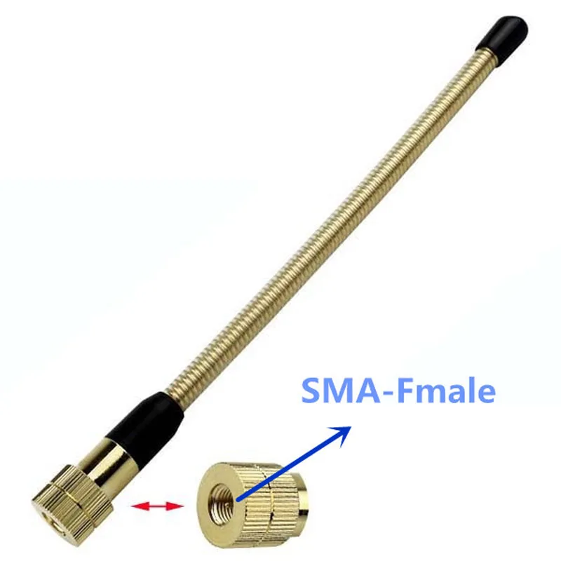 Мягкая радиоантенна SMA MALE Flexible Golden Handheld VHF 144MHz для TONGFA TF UV985 BAOFENG BF UV3R TYT Ham Radio Walkie