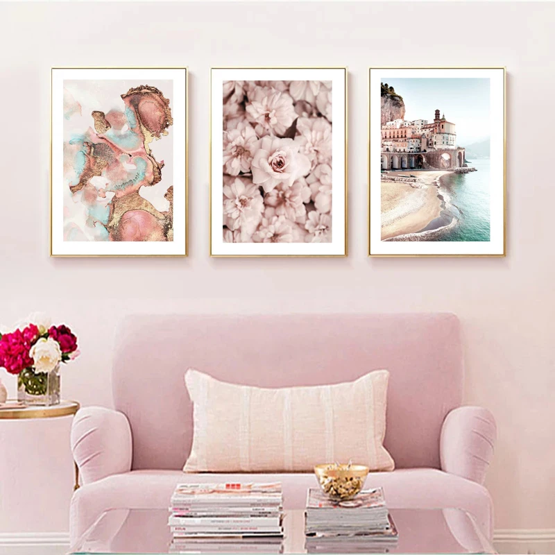 Постер с изображением итальянского берега Амальфи и моря художественный постер