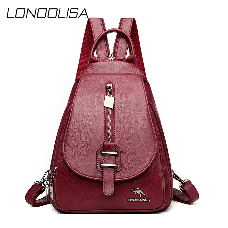 

Высококачественные кожаные дизайнерские рюкзаки 2020, женские вместительные дорожные рюкзаки, повседневные сумки на плечо для женщин, школь...