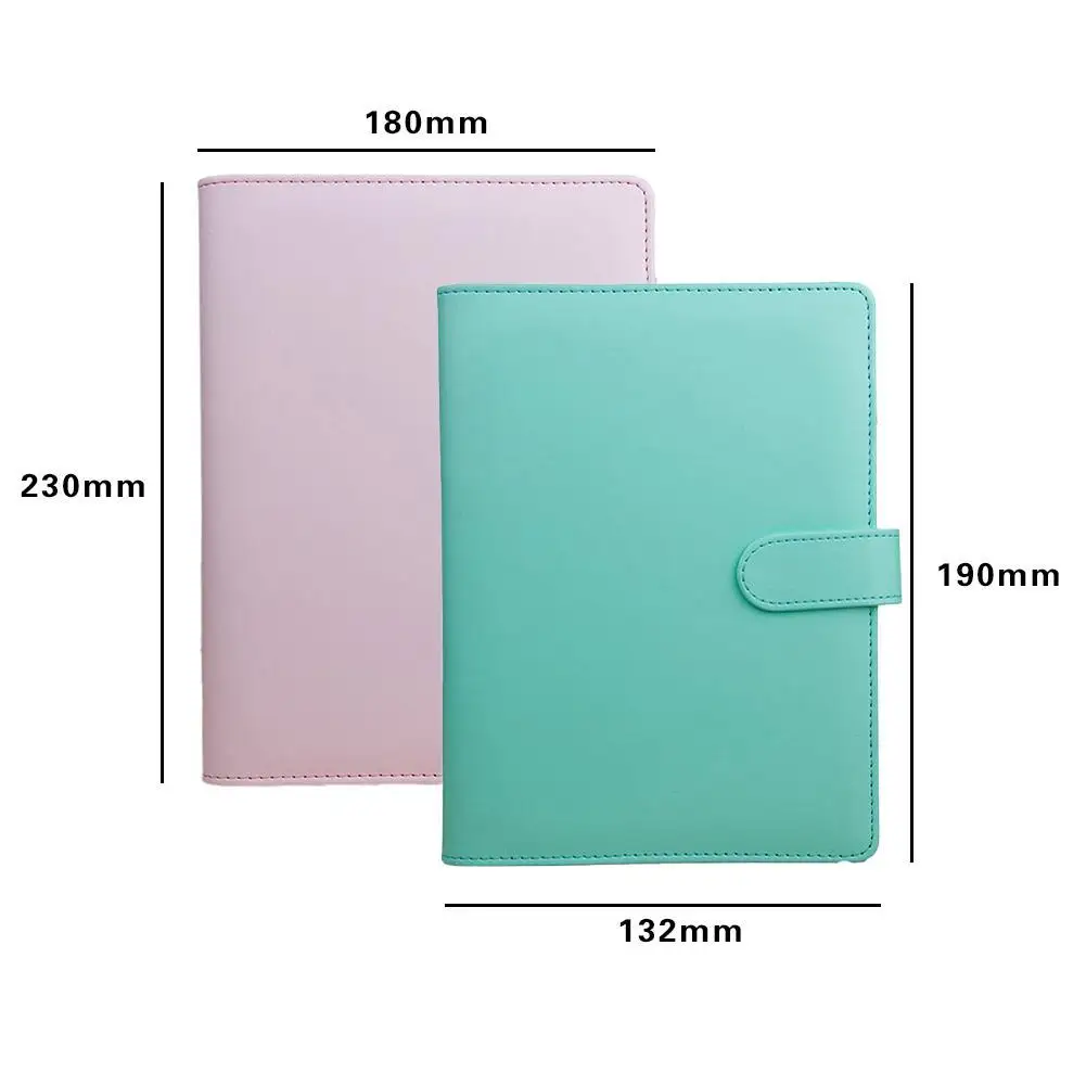 

Colorful A5/A6 PU Leather Macaroon Loose-Leaf Cover Binder Notebook Planner Schedule Journal Cover Diary School Dairy Suppl D6I4