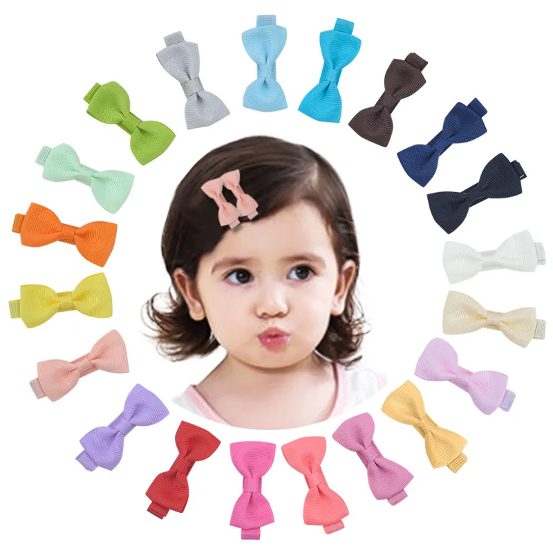 

18 Colors 2pcs Mini Cute Hair Clips for Baby Kids Girl Barrettes Hair Accessories Hairpin 2021 Hair Bows Accessory