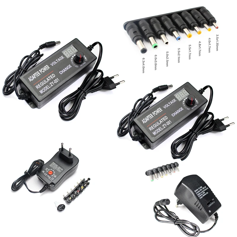 Адаптер питания постоянного тока 12 В переменного Регулируемый источник 24 3 В-12 в 5