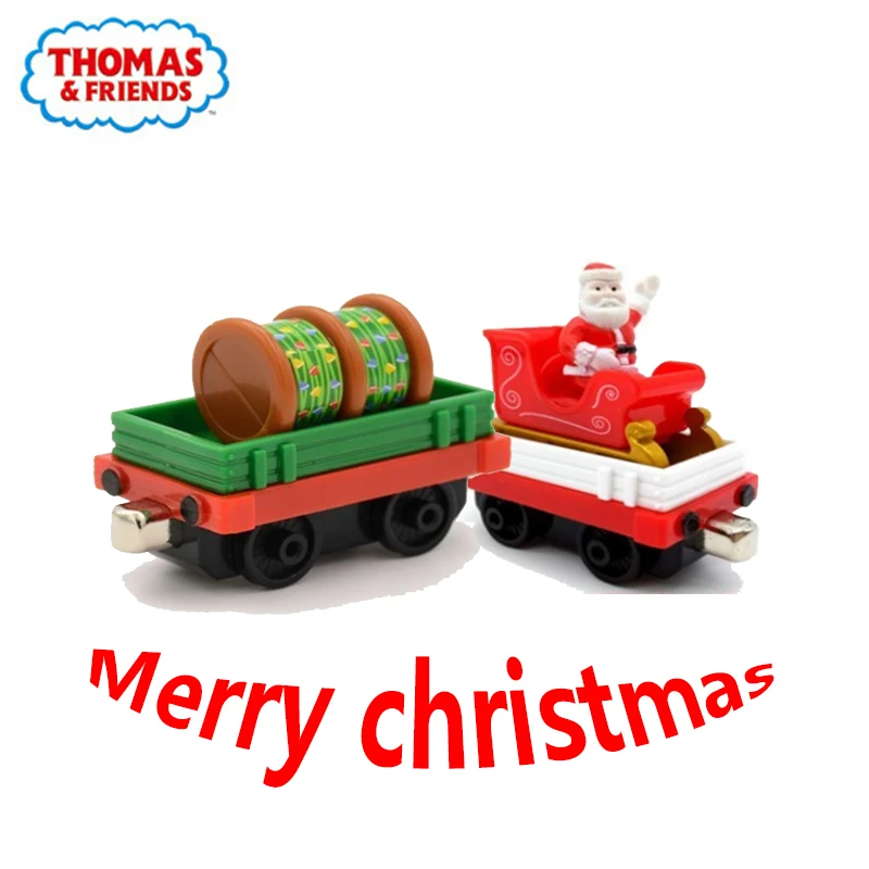 Christmas set Томас и Друзья трек аксессуары электрический локомотив 1:43 Универсальный детский торт ко дню рождения украшение игрушка сувенир коробка для хранения - Цвет: Christmas set