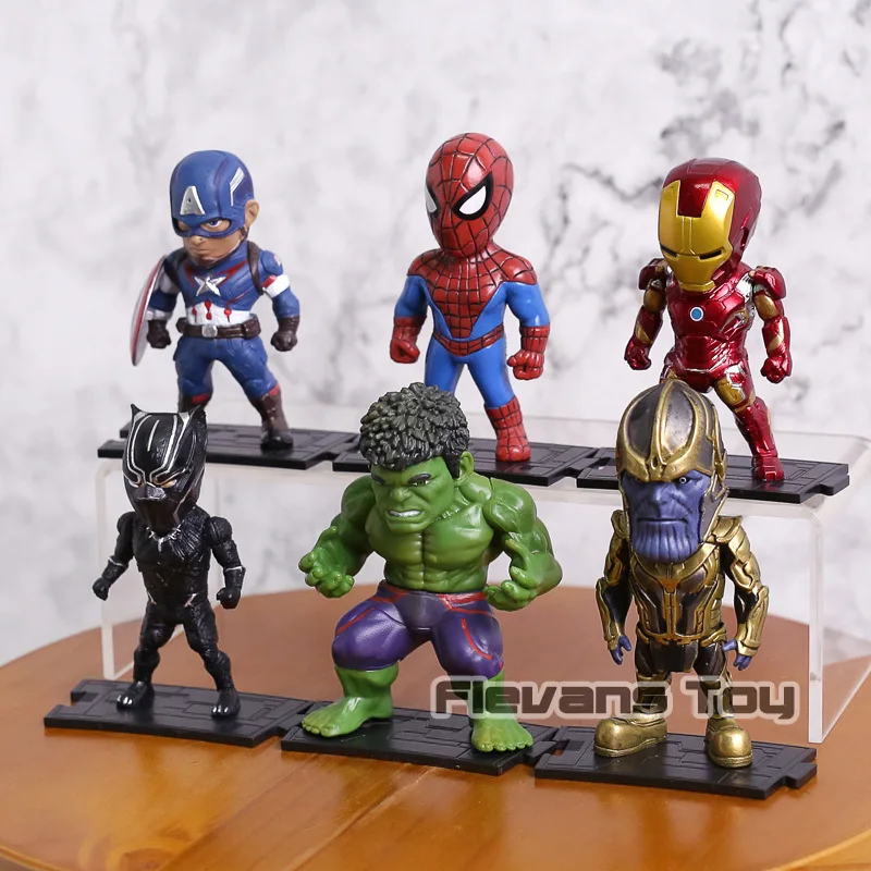 6 шт./компл. игрушки Мстители война бесконечности Железный человек Человек-паук