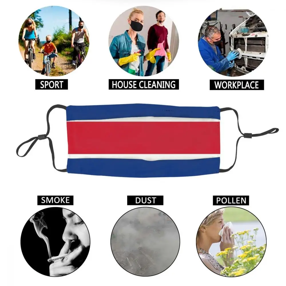 

Reusable Costa Rican Flag Face Mask Anti Haze Protection Mask Respirator Mouth Muffle