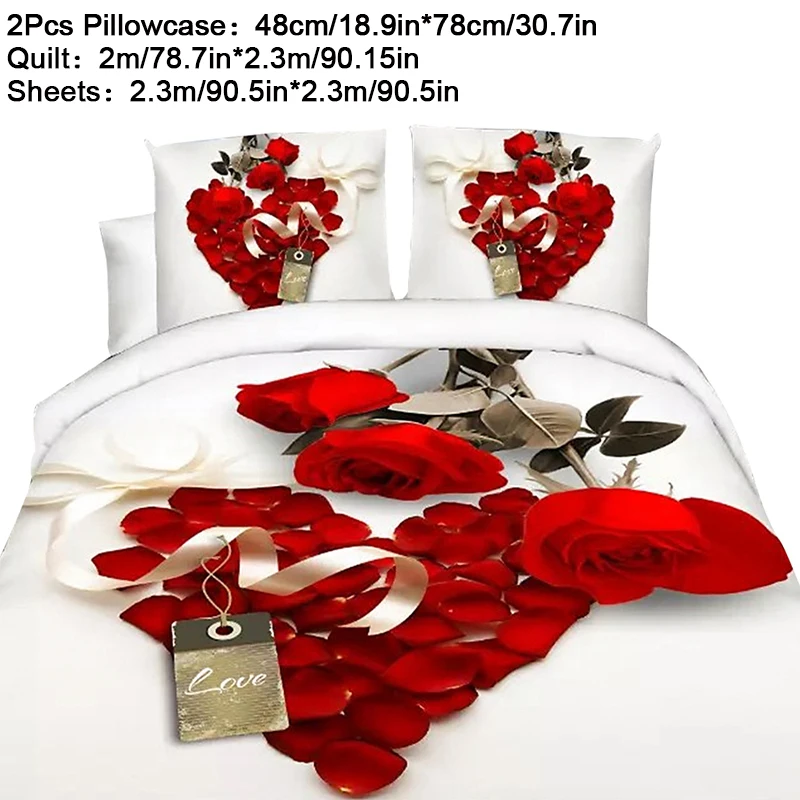 22 HIFUAR Комплект постельного белья flower3/4 шт с принтом розы роскошное постельное белье для пододеяльника наволочка постельное белье украшение комнаты домашний текстиль - Цвет: 22