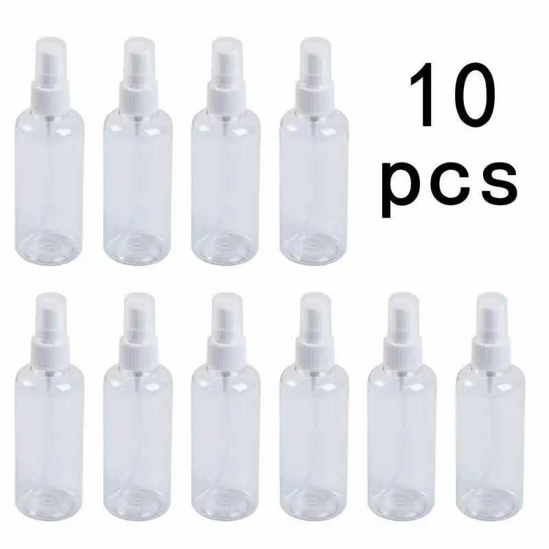 

10Pcs 50ml Portable Refillable Bottle Essential Oil Container Cosmetic Sprayer Bottles Plastic Spray Alcohol Container